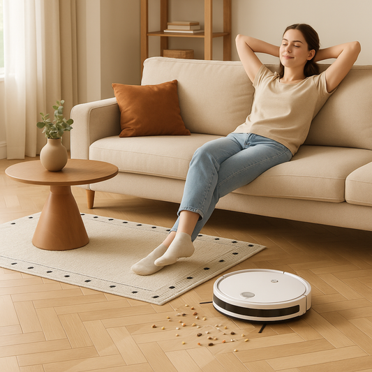 CleanBot V2 – Robot Aspirateur Compact pour Sols Durs